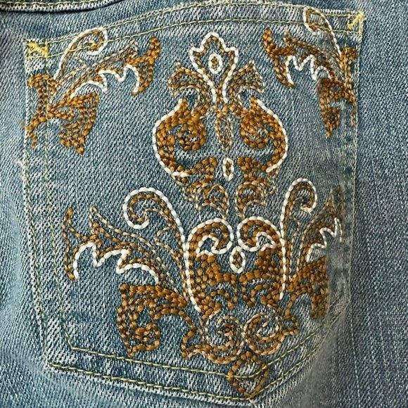 Vintage‎ Y2K Mudd Embroidered Pocket Flare Jeans Womens 11 (32") - Picture 3 of 7